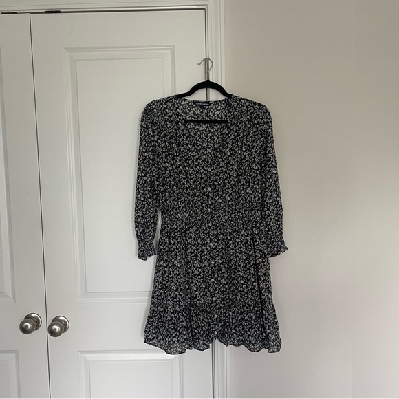 Veronica Beard Katari Floral Cotton Minidress Navy Multi - Picture 4 of 10